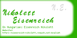 nikolett eisenreich business card